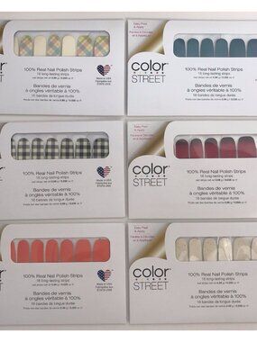 Color Street Lot Of 6 Packs 100% Nail Polish Strips (N)